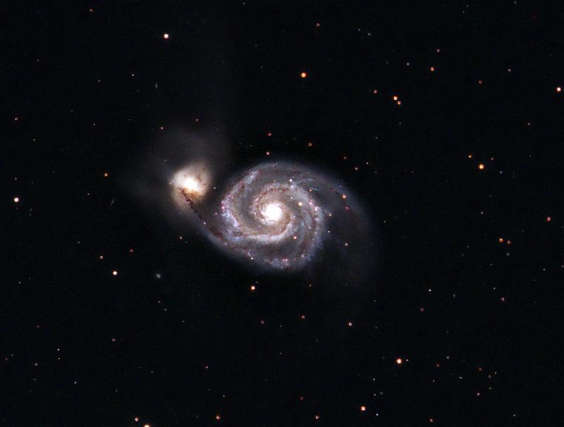 M51.jpg - M51, three ten minute exposures, one each for RGB.