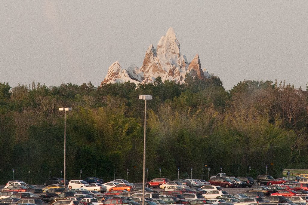IMG_6630.jpg - Expedition Everest towers over the Animal Kingdom parking area.