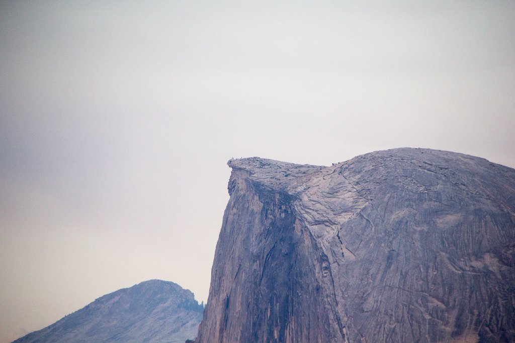 IMG_2926-1.jpg - It's sunset, and there are hikers on the point of Half Dome. Can you see them? ...