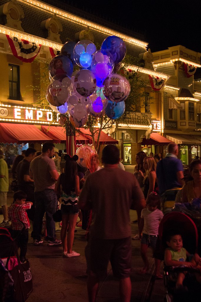 IMG_4028.jpg - Main Street U.S.A. after dark, selling balloons.