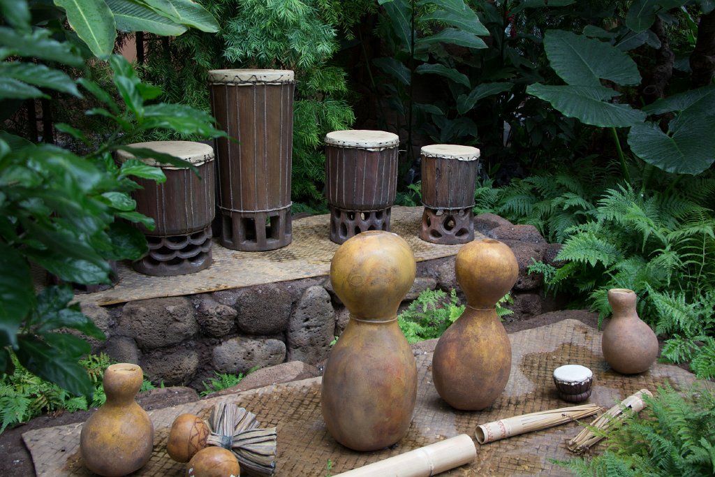 IMG_4228.jpg - Drum making and gourds, using palm trees and shark skin.