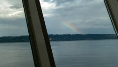 Jane caught this great rainbow as we enjoyed a martini at Dizzy's bar.