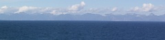 Lovely panorama of the British Columbia mountainous coastline, actually an island.