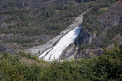 Nugget Falls. The fall is enormous, there are actually hikers visible at the base.