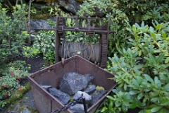 A little saved quarry equipment in Butchart Gardens.
