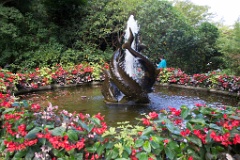 Sturgeon fountain, Butchart Gardens.
