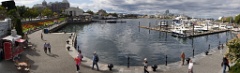 Panorama of the inner harbor at Victoria.