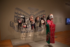 Native american Flowline design masks.