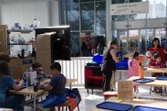 Sort of a maker space at PacSci, though it didn't seem like many kids had the attention span to do anything much.