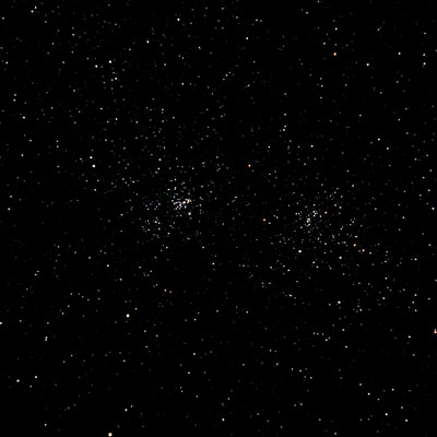 The Double Cluster between Cassiopeia and Perseus